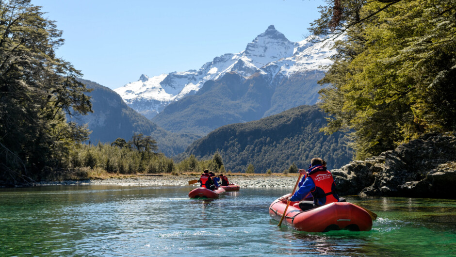 Funyaking in Glenorchy, Mt Aspiring National Park