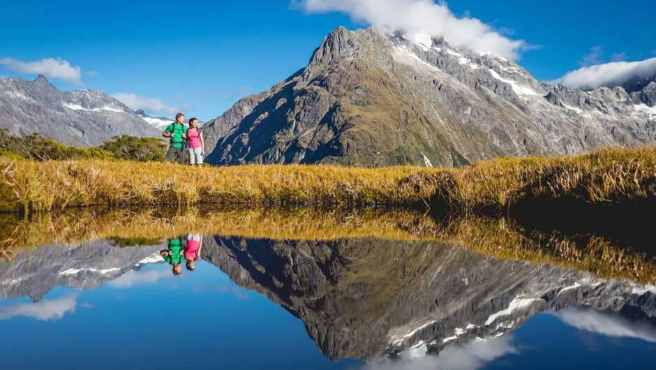 Trips and Tramps: Routeburn Track Alpine Reflection, Fiordland National Park
