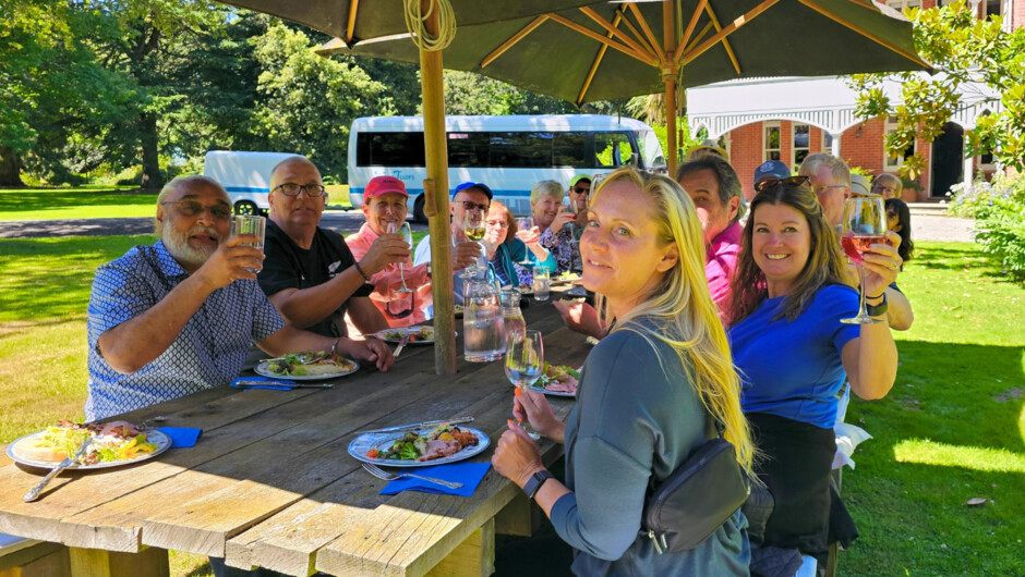 Private lunch with Di and Ian at Akaunui Farm Homestead