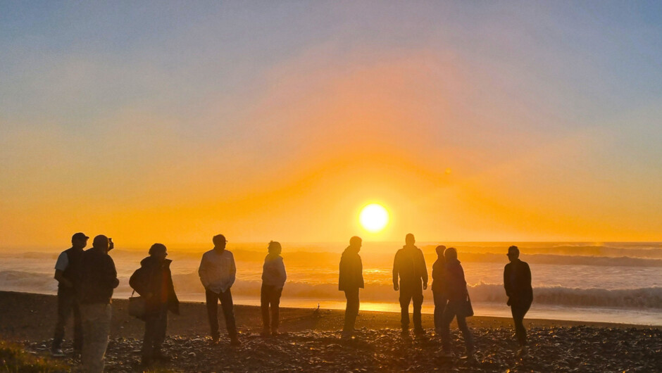 Stay on the beachfront in Punakaiki and enjoy spectacular West Coast sunsets