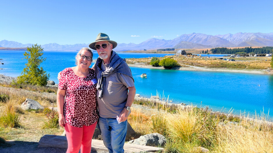 Photo stop at Lake Tekapo