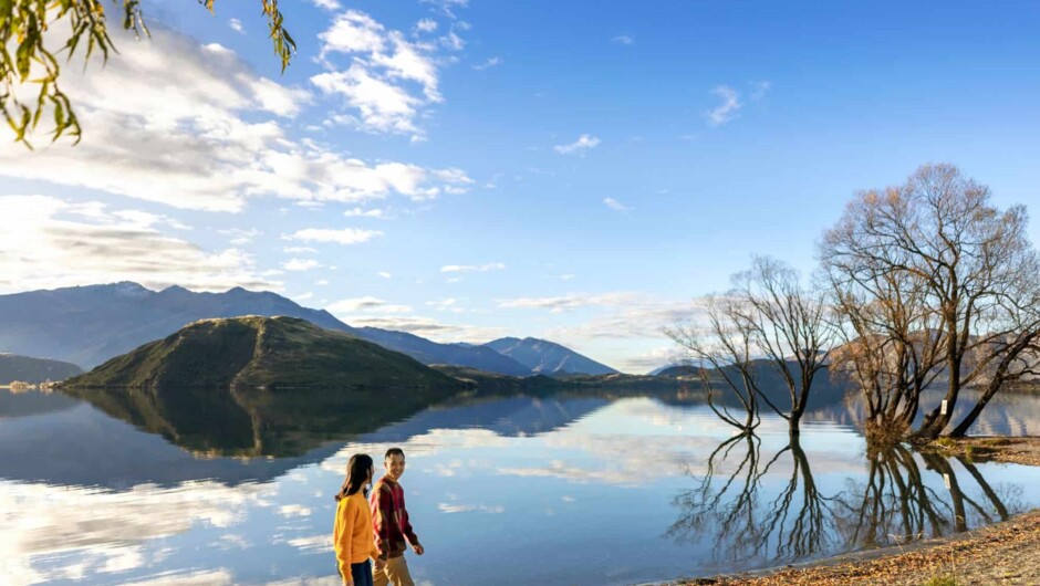 Lake Wānaka Couple Walking