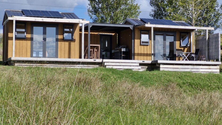 View looking at cabins