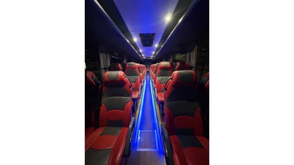 Inside our 41 seater Coach
