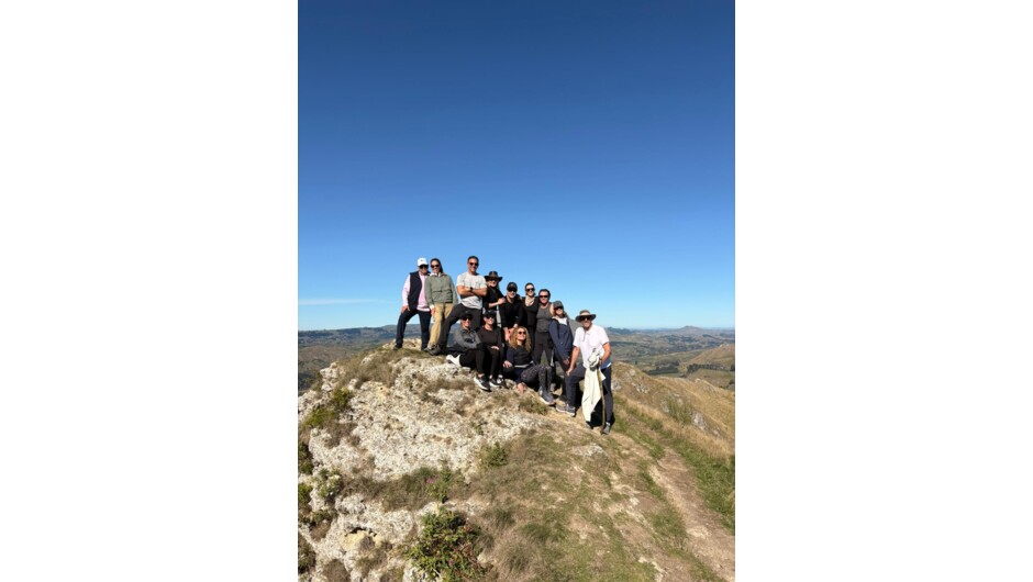 Guests at the summit of Te Mata peak