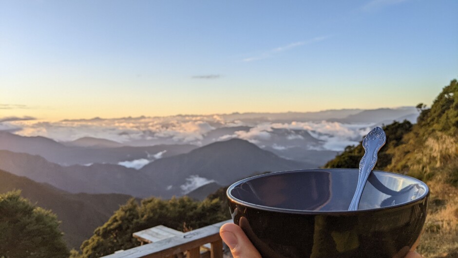 Breakfast with a view. All of our accommodation is hand picked for scenery as well as quality (including 5 star properties).