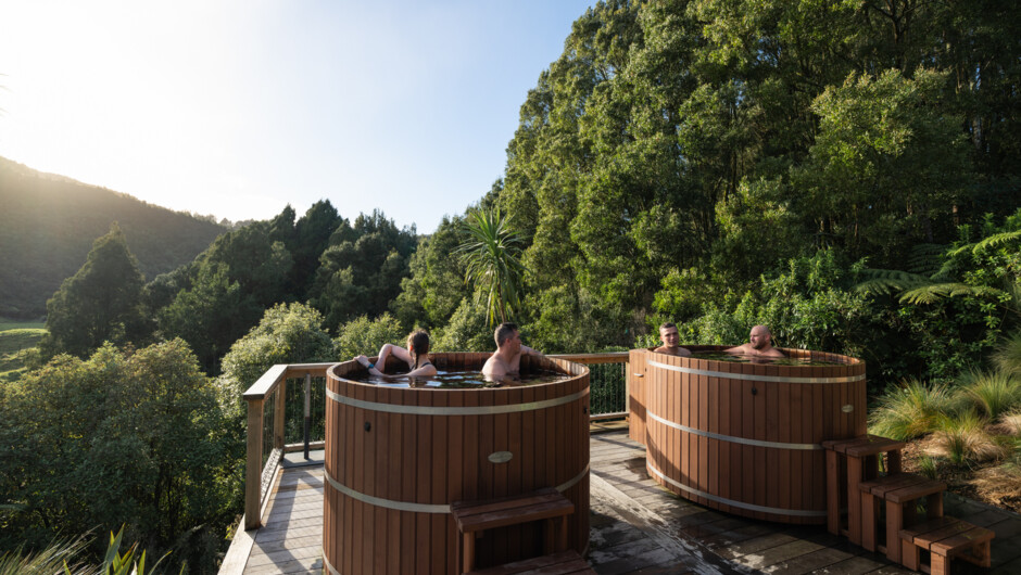 Warm up in cedar hot tubs