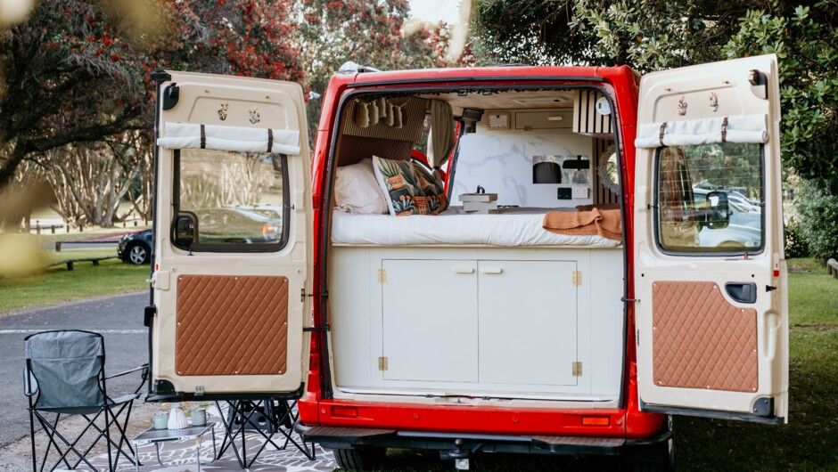 Rear view and storage