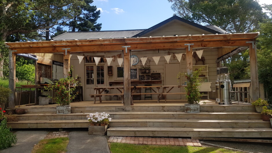 Enjoy lunch at the Farm Museum. This building captures over 125 years of farming and the Stewart family history on the land