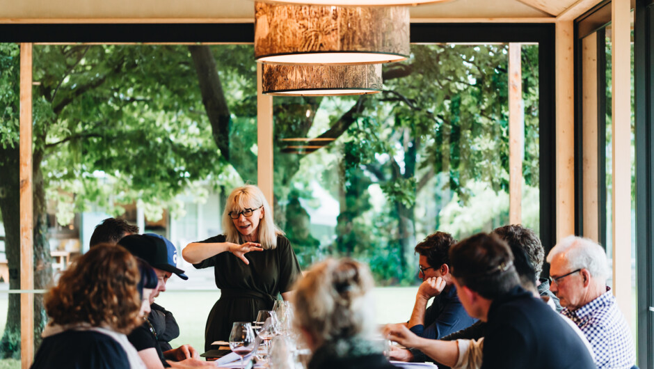 Tasting in the Ata Rangi Wine Room