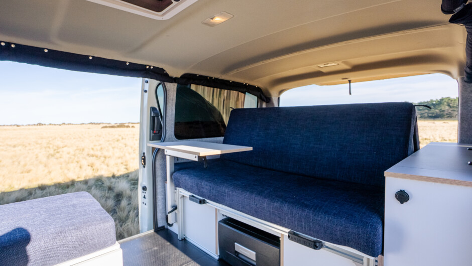 Get Lost Campervan - Internal Lounge