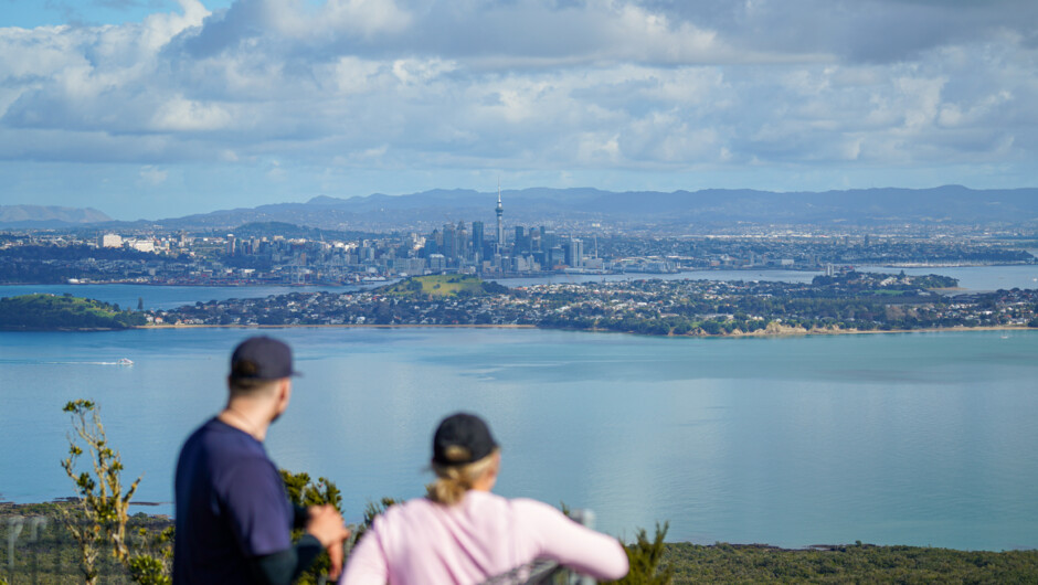 Experiencing epic summit views on a guided walk of Rangitoto Island with Auckland Sea Kayaks