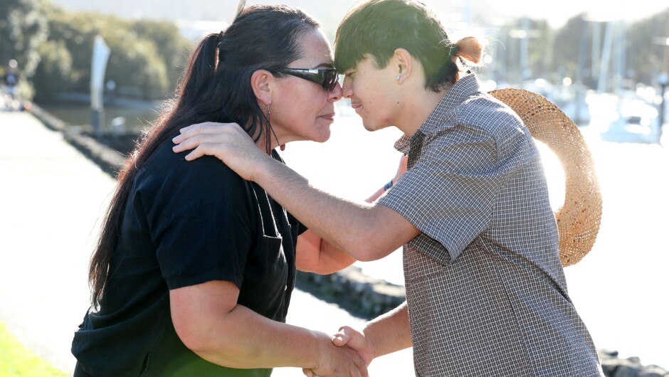 The Hongi is the way we greet each other.  It is our first connection through the sharing of one breath.