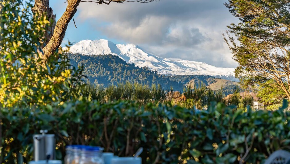 A view worth lingering over, from riverside tranquillity to the slopes of Mt Ruapehu.