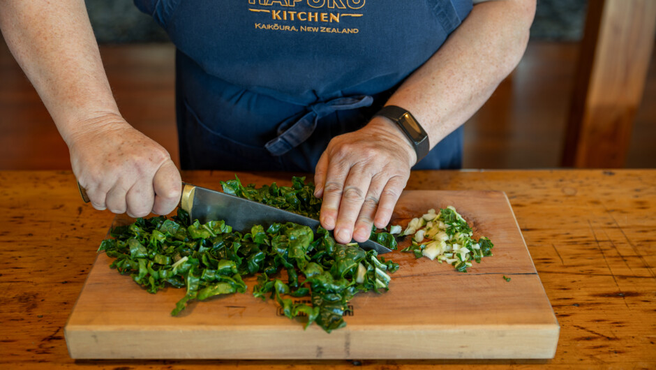 Sustainability is fundamental at Hapuku Kitchen - locally made chopping boards, New Zealand handcrafted chef knives and organic cotton aprons