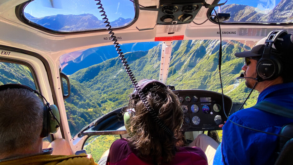 Take flight through the heart of the 355,000ha Mount Aspiring National Park.