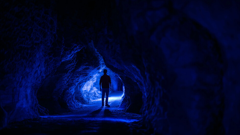 One of the many paths to follow in Ruakuri Cave