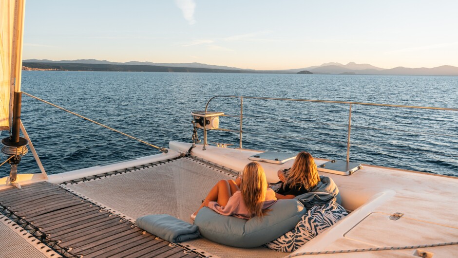 Relax on deck in beanbags