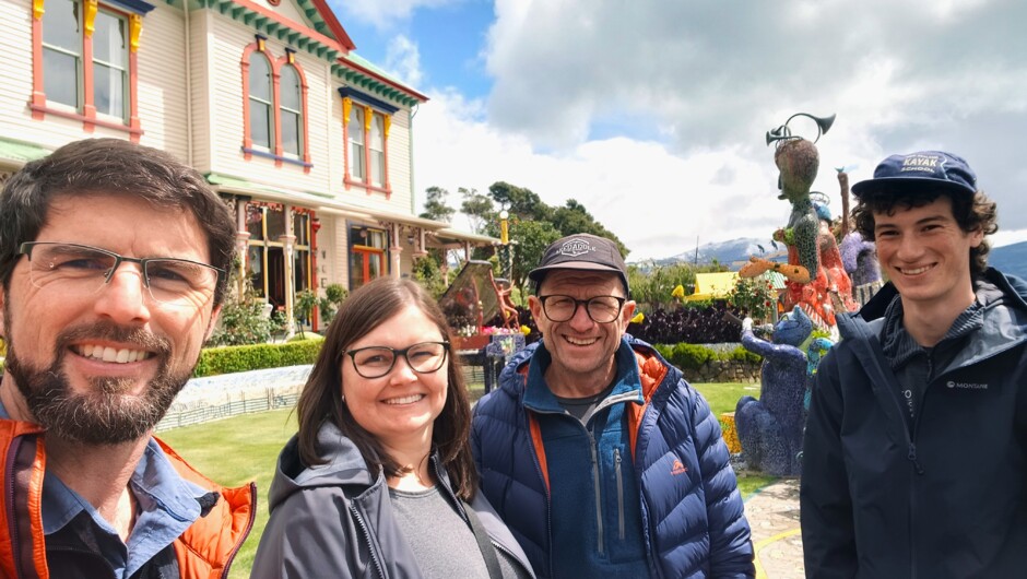 Visiting The Giants House Sculpture Garden in Akaroa on an Adventure By Nature tour.