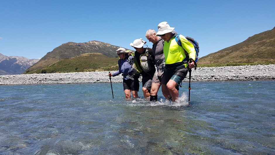River Crossing Courses with OENZ - Outdoor Education New Zealand in Canterbury.