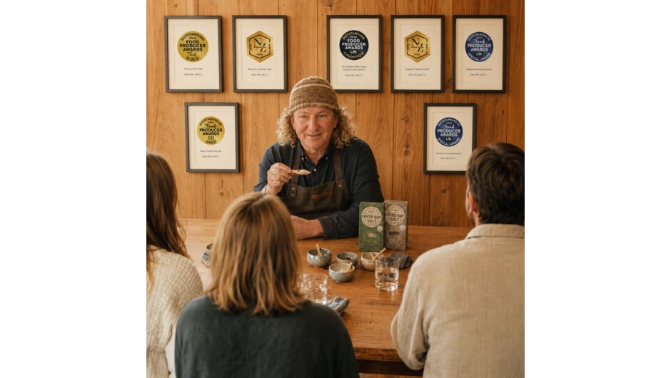 Joe doing a tasting at the tasting shed.