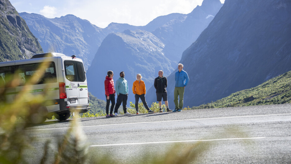 Travelling in a small group gives you time to stop and discover more along the Milford Road, especially in the quiet of the early morning.
