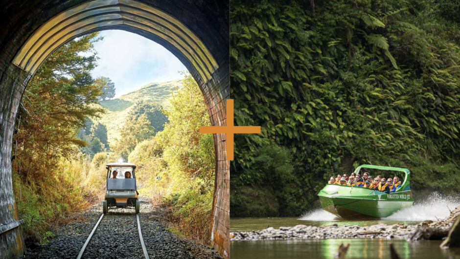 The Rail River Combo - the ideal experience for those wishing to experience the Forgotten World by land and from the water