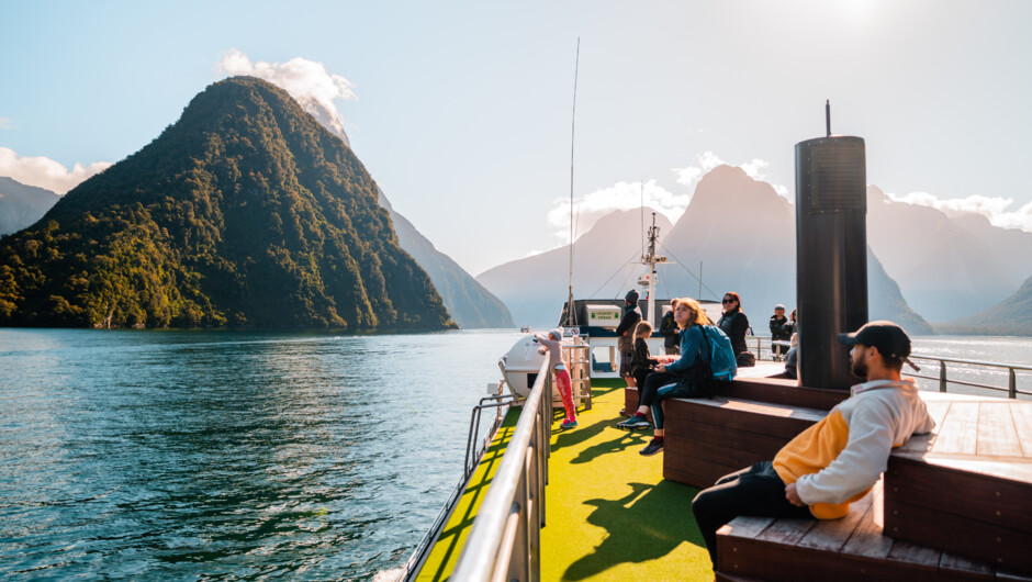Milford Sound Signature Cruise vessel top deck