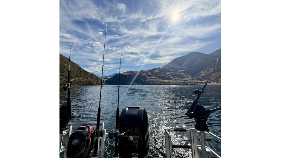 Lines out for a full day of trolling