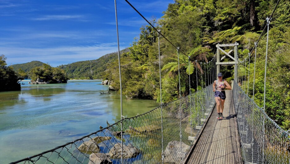 Running the Abel Tasman Coastal Track (Bark Bay)