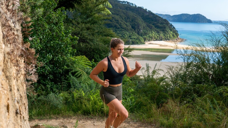 Run through spectacular coastal scenery