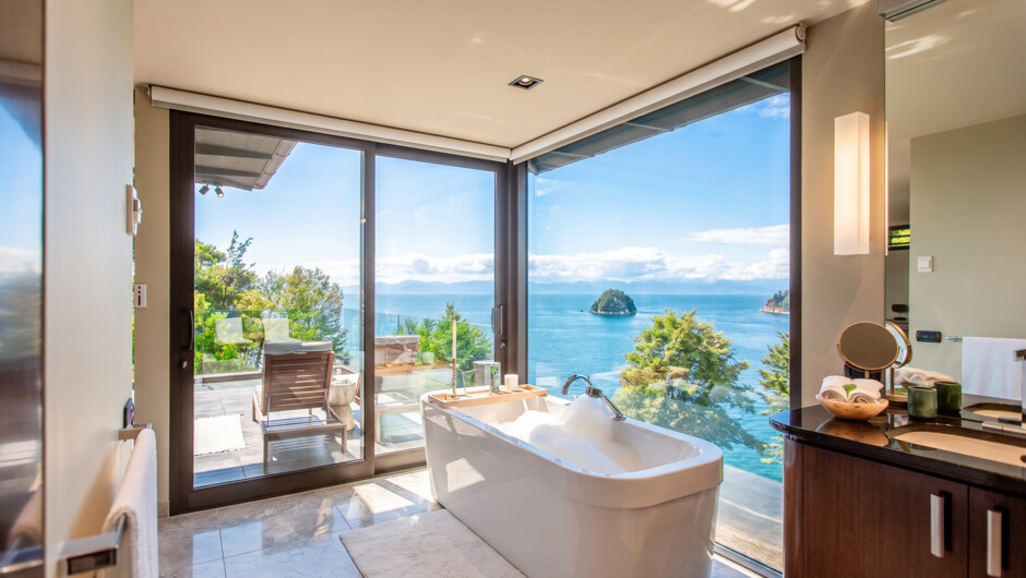 Soak in the bath with breathtaking ocean views
