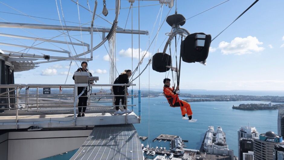 SkyJump launch position. 192m above the ground.