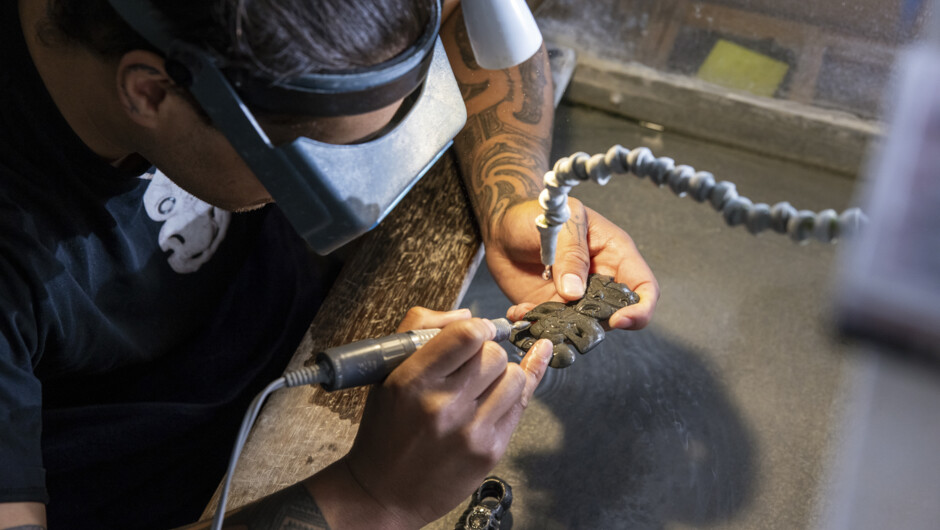 Student at the National Stone and Bone Carving School