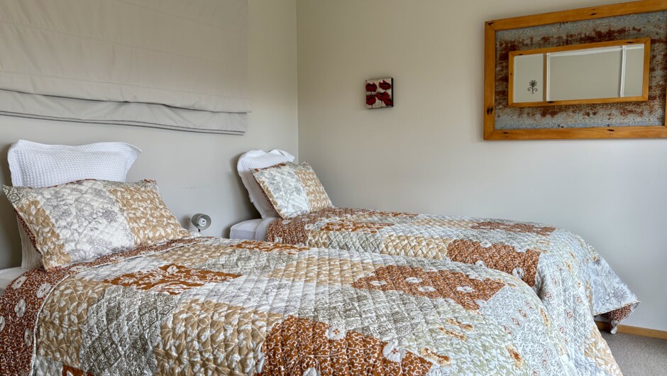 The Airedale Room with 2 single beds is also available for family groups of 4 in our hosted B&amp;B.