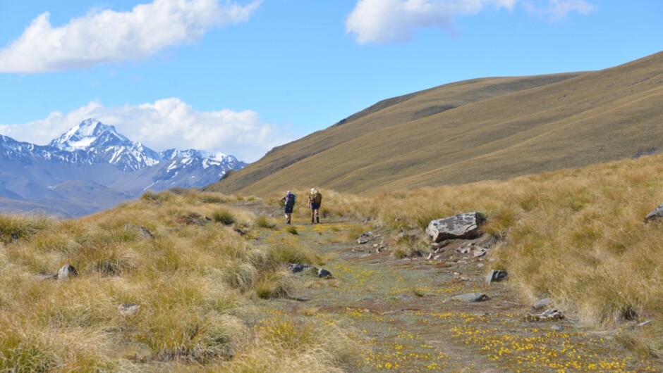 Almost at Rex Simpson Hut, with view of Mt. Erebus