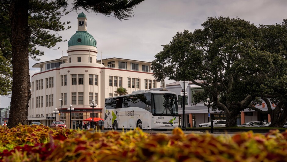 Tranzit Coachlines delivers high-quality transport and tourism services through out Hawke's Bay, including the Art Deco city of Napier.