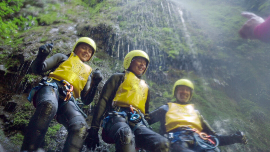 Waterfall fun in Tūī Canyon