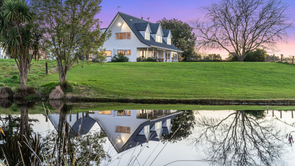 Private lake on property