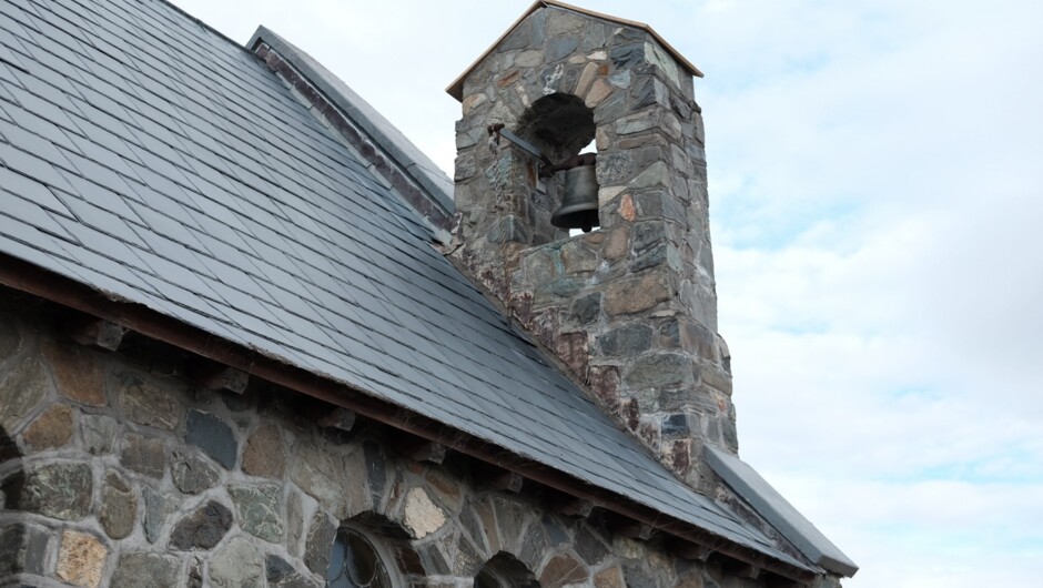 The bell tower of the Church of the Good Shepherd at Lake Tekapo