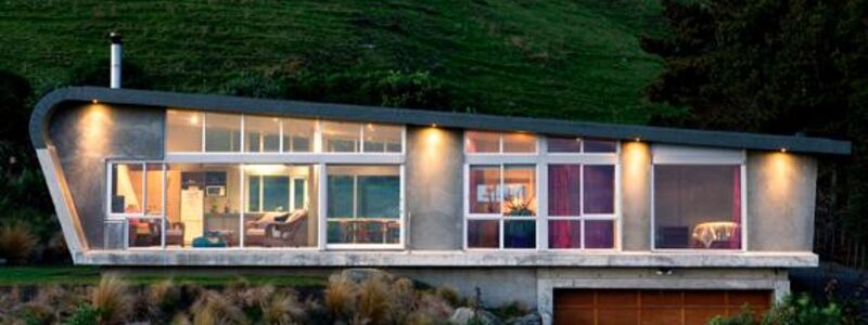 Evening view towards house