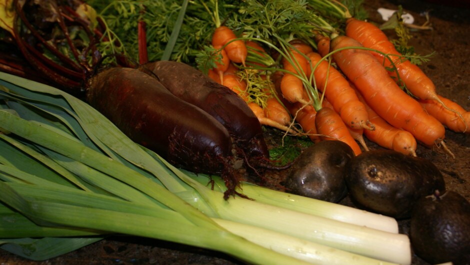 Straight from the garden to the dinner table