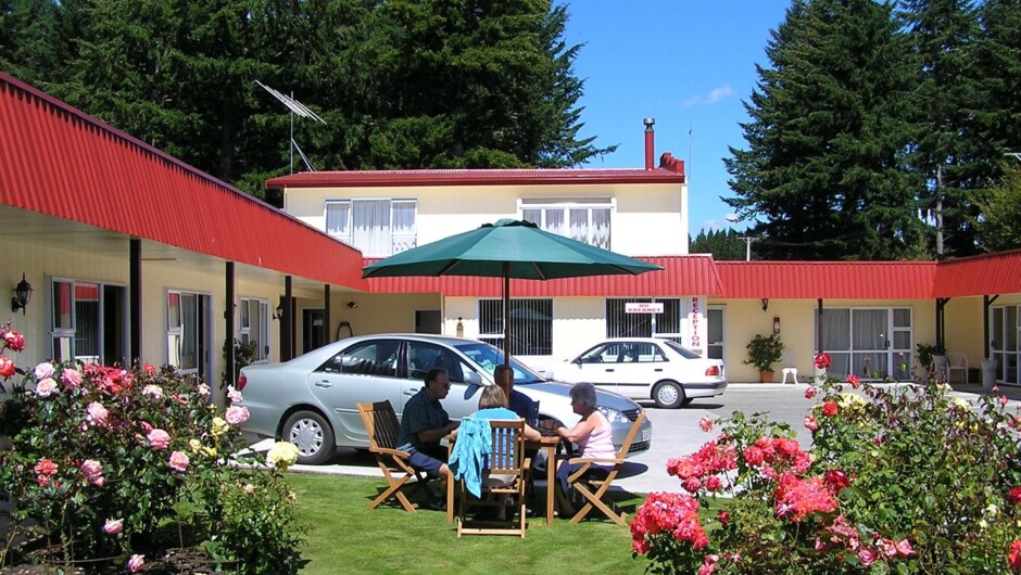 Enjoying the atmosphere outdoors at ASURE Amber Court Motel