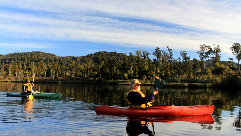 Our safe and stable kayaks are the perfect way to explore Lake Moeraki
