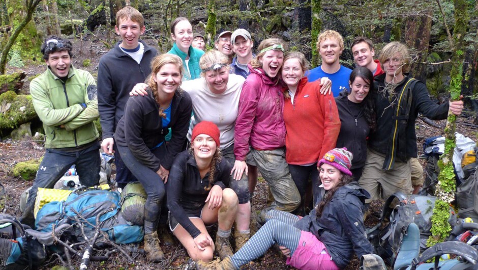 Gap year students learning about the New Zealand environment in Kahurangi National Park