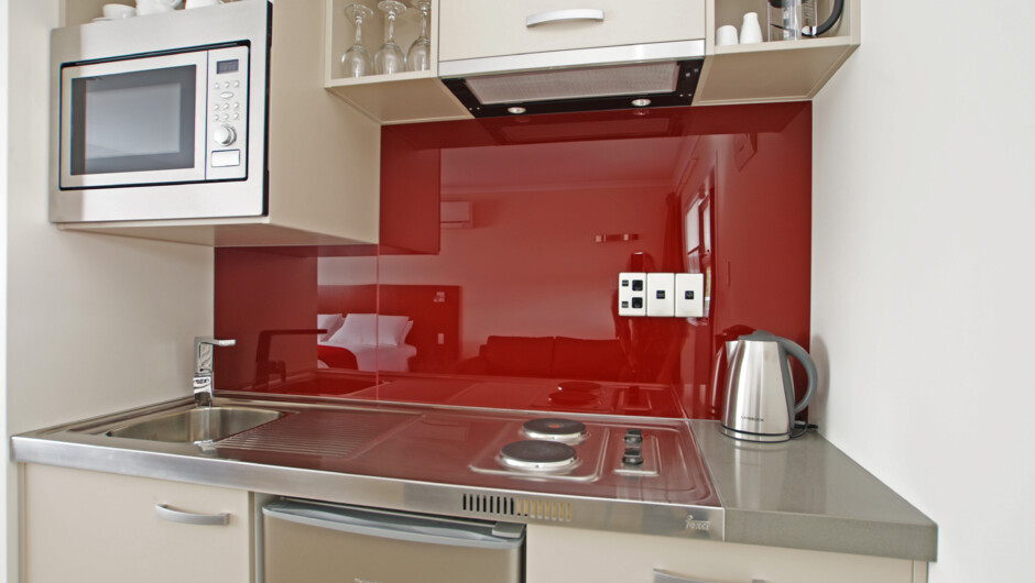 Fully equipped kitchen.