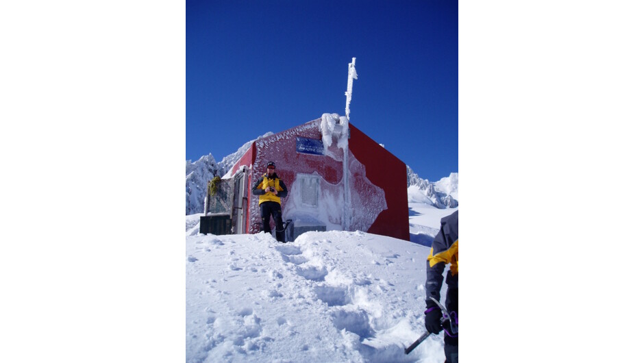 Pioneer hut in Westland National Park - your home on a ski touring or mountaineering adventure in New Zealand
