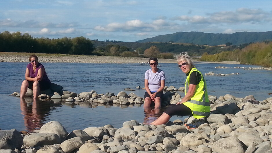 Cool clear swimable waters of the Hutt River.