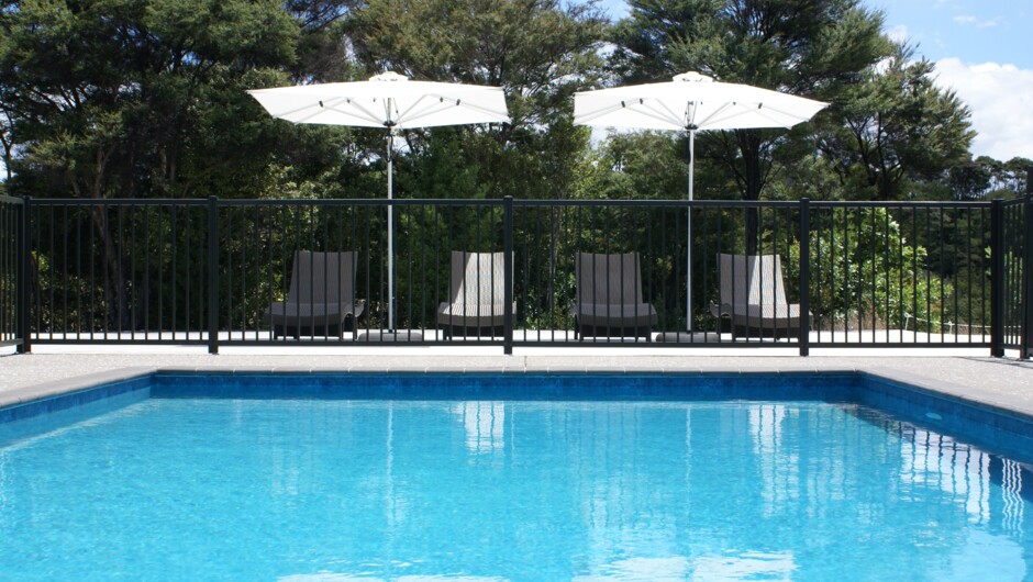 Sit by the pool and unwind.  Heated from September to May.