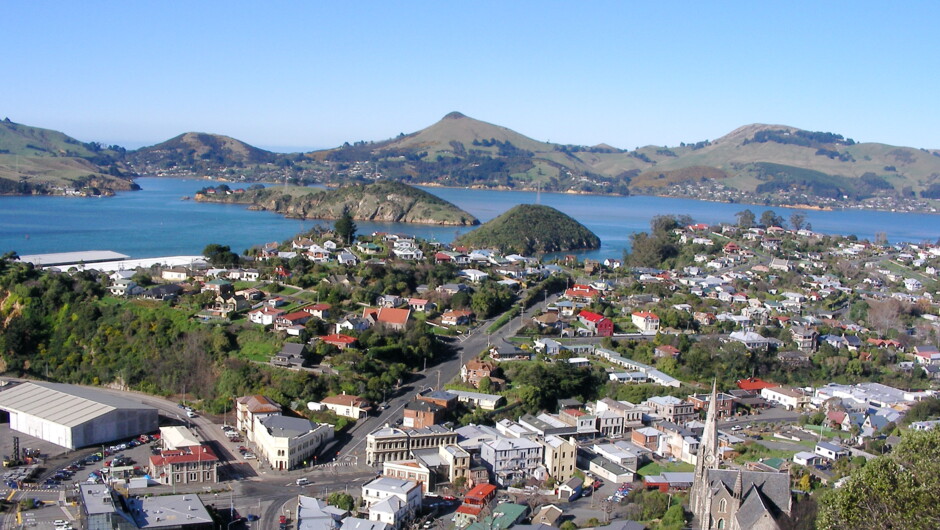 View from lookout over Port Chalmers